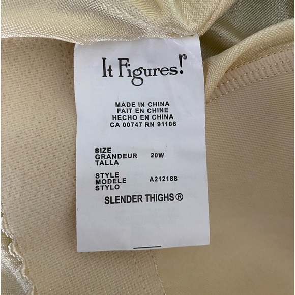 IT FIGURES SLENDER THIGHS Black With Print Slimming Swim Dress NWT Size 20W - Picture 8 of 9